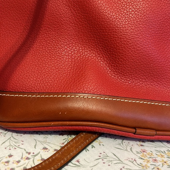 DOONEY & BOURKE Pebble Grain Zip Satchel in RED - Picture 4 of 5